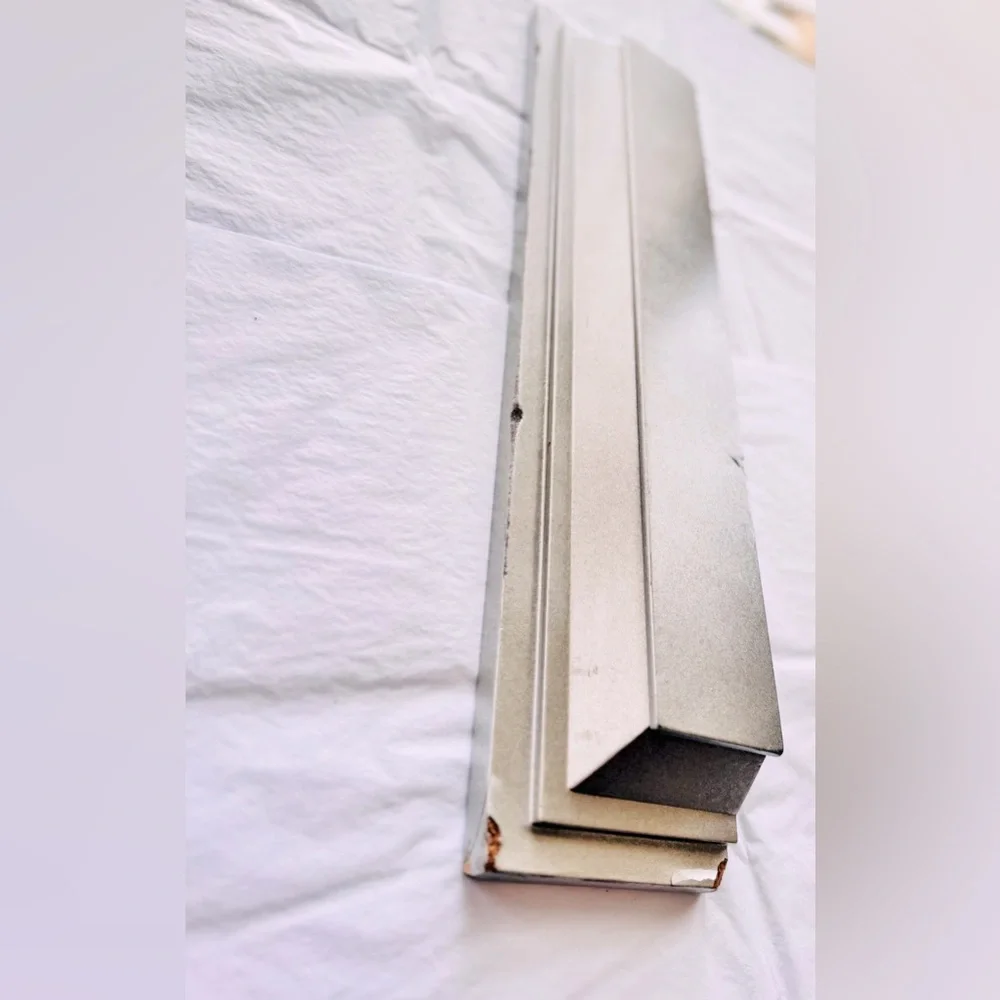 Vintage 20” Minimalist Wooden Silver Display Shelf Sleek Design Floating Effect